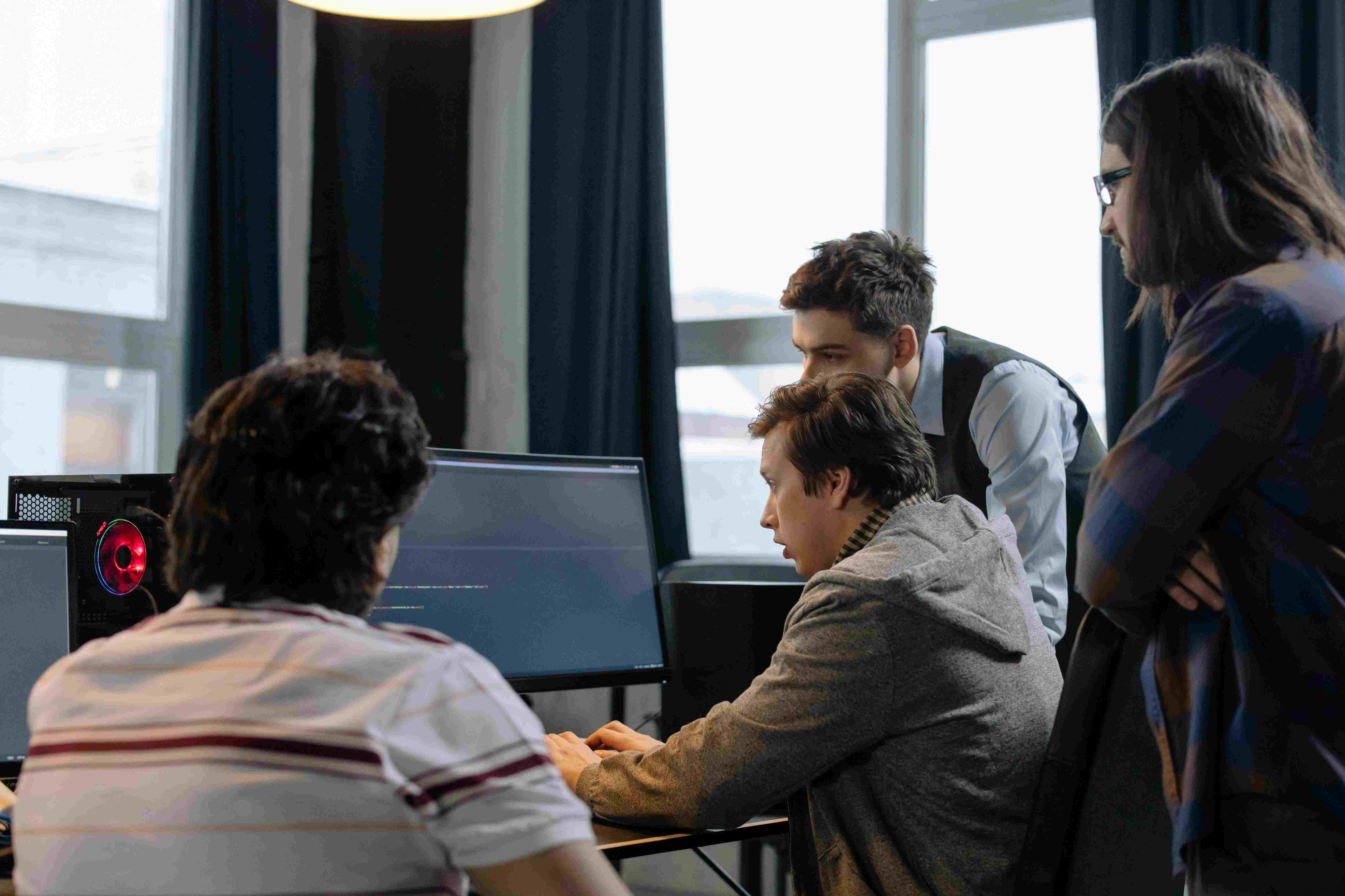 Professional development team at work